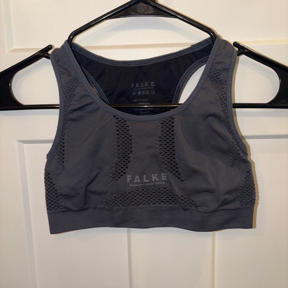 Falke Charcoal Seamless Racerback Sports Bra